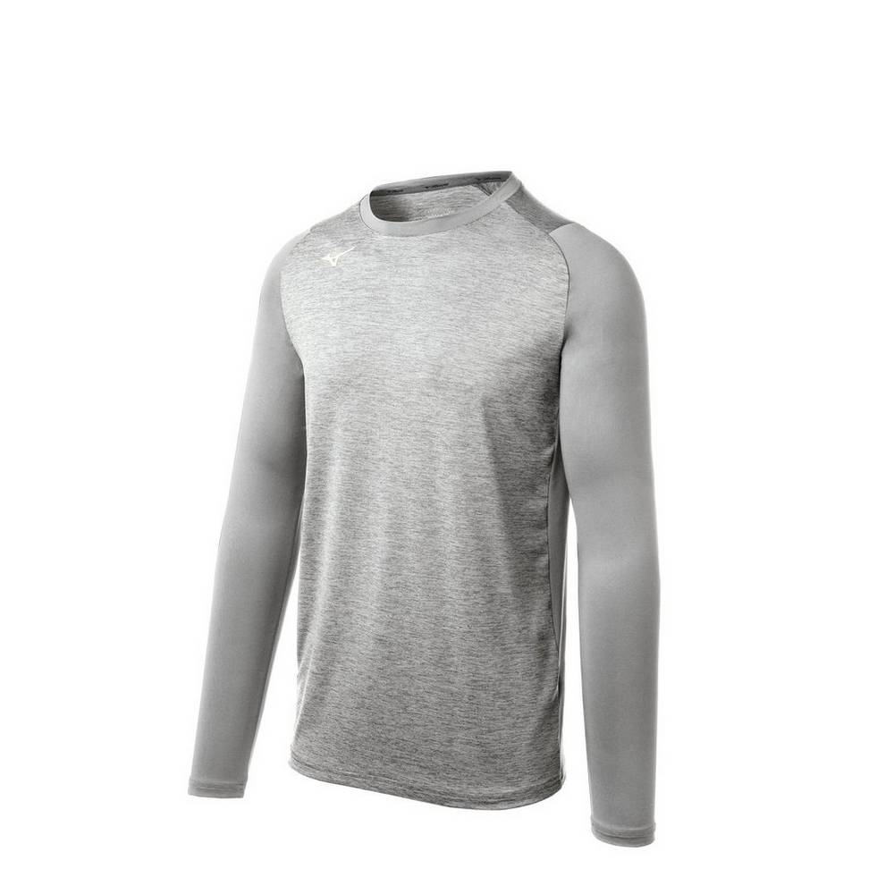 Base Layer Mizuno Alpha Stretch Sleeve Hombre Gris Comprar AOTG-84671